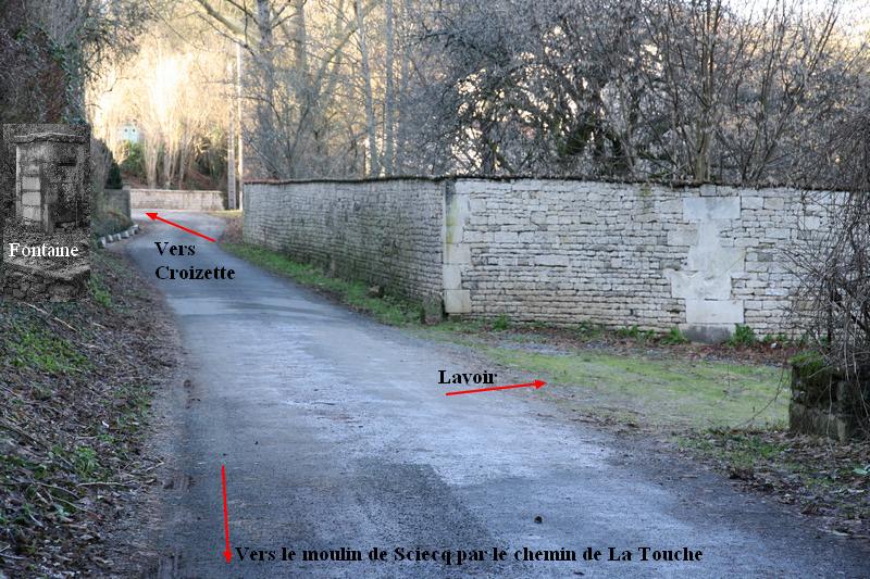 Emplacement du lavoir de Croizette